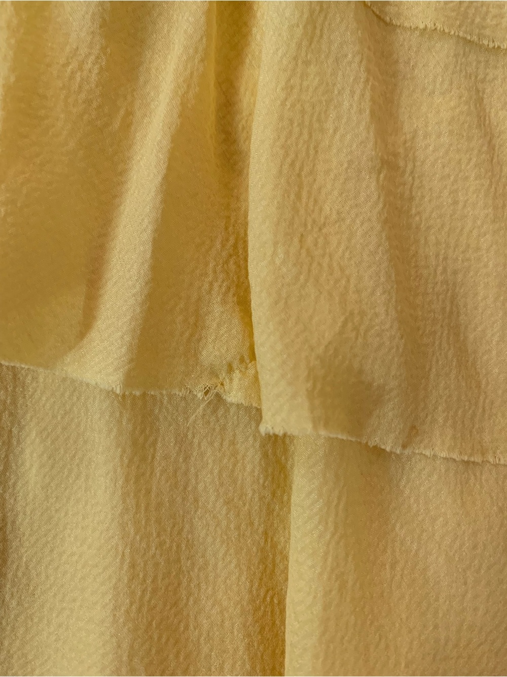 J. Crew Yellow Tiered Ruffle Shell - Picture 3 of 4